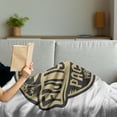 thumbnail image 3 of Fiji Soft Flannel Fleece Blanket, Welcoming Pacific Paradise Emblem Inspired Design Tropical Summer Holiday, Cozy Plush for Indoor and Outdoor Use, 50" x 60", Dark Taupe Pale Camel, by Ambesonne, 3 of 5