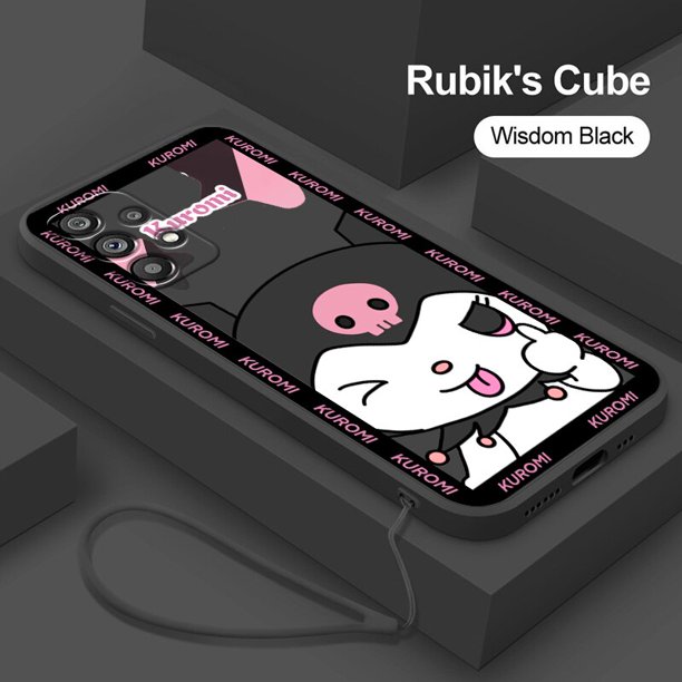 Funda de teléfono Kuromi Girl Anime Sanrio Liquid Rope para Samsung A53 A52 A33 A32 A51 A71 A13 A50 A12 A23 A73 A22 A21S A14 5G xuanjing unisex