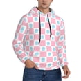 thumbnail image 2 of Kdxio Checkerboard With Snowflake Print Mens Casual Hooded Collar Drawstring Hoodies Pullover Sweatshirts Casual Long Sleeve Shirts-Small, 2 of 7