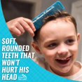 thumbnail image 2 of Boys Blue Hair Comb - Soft, Rounded Teeth for Gentle Hair Styling for Kids - No Pulling or Snagging - For All Hair Types and Styles - Made of Cellulose Acetate - Includes Carrying Pouch, 2 of 5