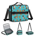 thumbnail image 5 of Boxer and Pizza Blue Pattern Insulated Lunch Bag with Shoulder Strap and Bottle Holder,Bento School Lunch Bag Box,11x9.5x3.5 Inches, 5 of 5