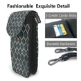 thumbnail image 2 of Cross-Body Bag Flip Phone Bag 7.6inx4.9in Durable Waterproof Pu Leather Small Size But Spacious Magnet Button Leopard Skin Print Style Darkgreen_3, 2 of 5