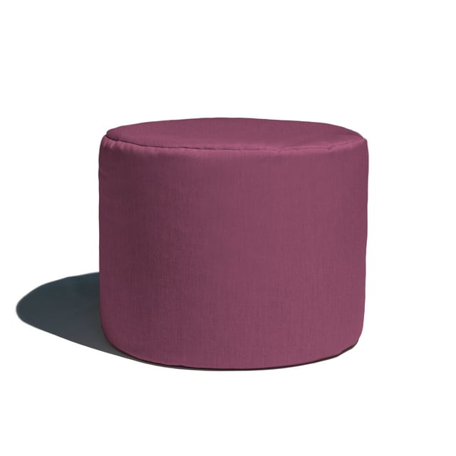 Jaxx Spring Outdoor Ottoman / Side Table, Premium Sunbrella, Iris