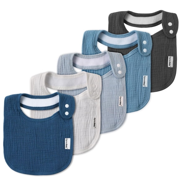 Baberos de muselina para bebé egmao baby, paquete de 5, bandana suave