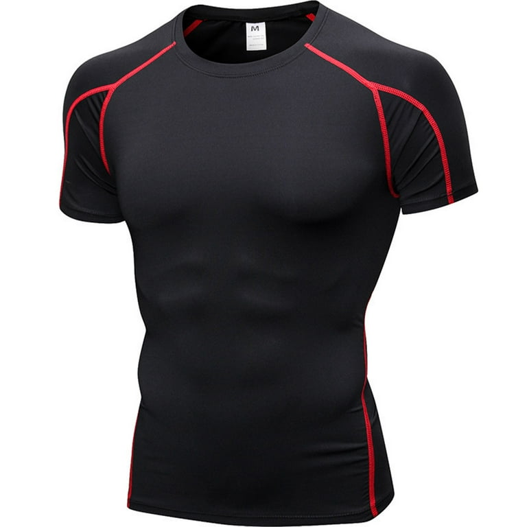 Men's Solid Regular Fit Sports Running T-Shirt