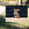 thumbnail image 4 of Happy New Year Abyssinian Welcome 2025 Balloon Firework Party Yard Sign Cat Lover Kitten Owner Gifts Outdoor Home Lawn Garden Porch Decor - 01014, 4 of 5