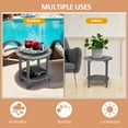 thumbnail image 6 of Nalone HDPE Adirondack Outdoor Side Table, Double Layer With Shelf All Weather Use Patio End Table, Outside Coffee Side End Table, Gray, 6 of 7