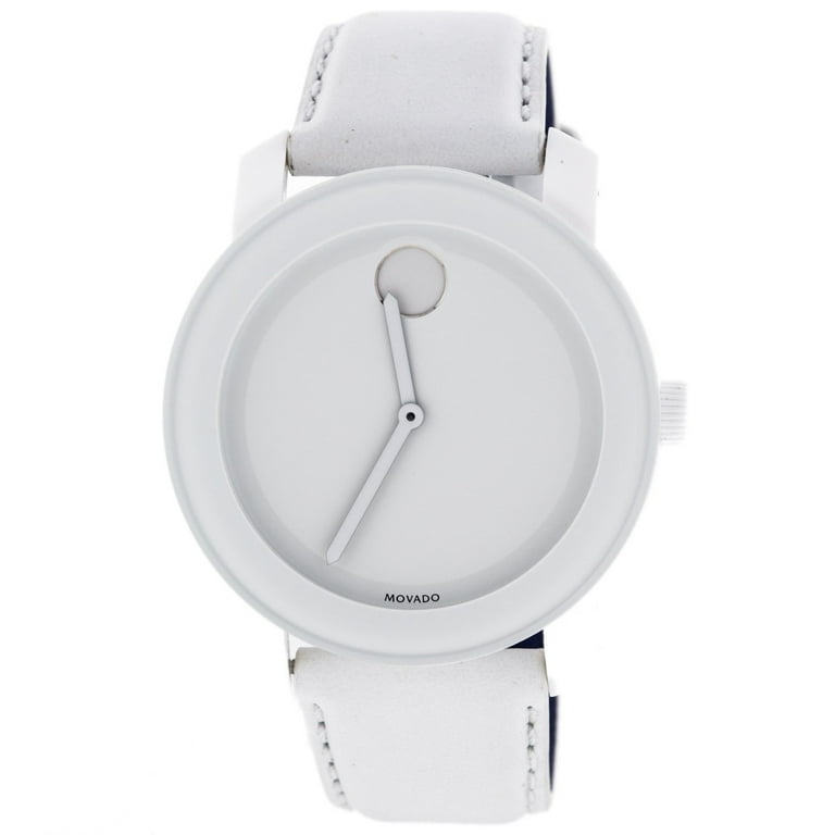 Movado bold white women's cheap watch
