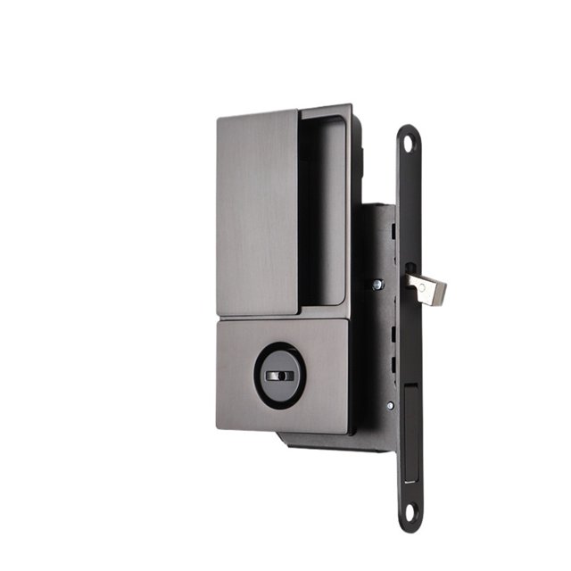 Handleless Mobile Sliding Door Hook Lock Pocket Sliding Door Double-Sided Silent Sliding Door Lock ,Easy to Use