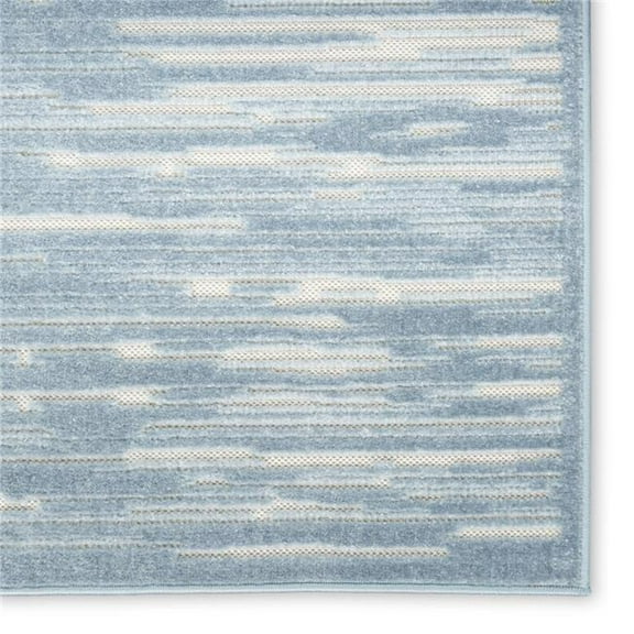 HomeRoots 569752 8 x 10 ft. Geometric Rectangle Area Rug, Blue