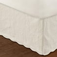 thumbnail image 4 of Greenland Home Fashion Paisley Quilted Bed Skirt Drop 18" - Queen 60x80", Ivory, 4 of 5