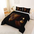 thumbnail image 2 of Castle Fairy Glam Print Queen Comforter Set 3 Pieces,Black Woman Portrait Pattern Comforter Sets Queen,Gold Black,Grey Reversible,1 Comforter and 2 Pillowcases, 2 of 6
