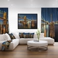thumbnail image 2 of Design Art Le Pont De Brooklyn De Nuit Allumé   Sur Toile Encadrée, 2 of 5