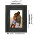 thumbnail image 2 of Americanflat Rustic Picture Frame - Unique Farmhouse Look - 5" x 7" - Charcoal Black, 2 of 8