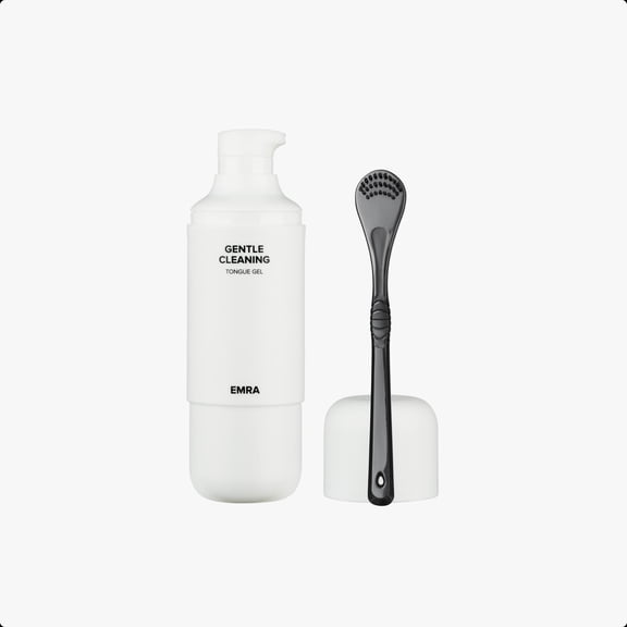 GENTLE CLEANING Tongue gel   Dual-sided cleaner in Black