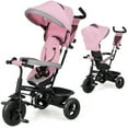 thumbnail image 2 of Resenkos 4-in-1 Baby Trike Kids Tricycle with Removable Canopy and Adjustable Push Handle-Pink, Infant Stroller for Infant & Toddler, 2 of 9