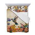 thumbnail image 7 of Vintage Hummingbirds King Size Down Alternative Comforter, Lightweight Comforter Quilt Bedding Set with Pillow Shams Spring Farmhouse Country Flowers All Seasons Bed Comforter Duvet Insert 96"x106", 7 of 7