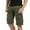 Green, variant on Men's Casual Cargo Shorts Plus Size Camo Ripstop Trousers Capri Pants Relaxed Fit Outdoor Camouflage Casual Shorts with Multi Pockets