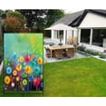 thumbnail image 3 of Seasonal Nature Spring Summer Autumn Winter Flowers Double Sided House Flag Garden Banner 28" x 40",Floral Watercolor Rainbow Dandelion Poppy Garden Flags for Yard Outdoor Decoration, 3 of 5