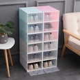 thumbnail image 1 of Moyic Caja de zapatos de almacenamiento apilable, caja de zapatos de plástico transparente, diseño abatible, artefacto de almacenamiento de Type3 NO3, 1 of 6