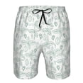 thumbnail image 4 of Naloa Leaf Print Men's Beach Shorts, Surfing shorts, Swim trunks, Quick Dry Swim Trunks for Surfing Beach Fun - Small, 4 of 9