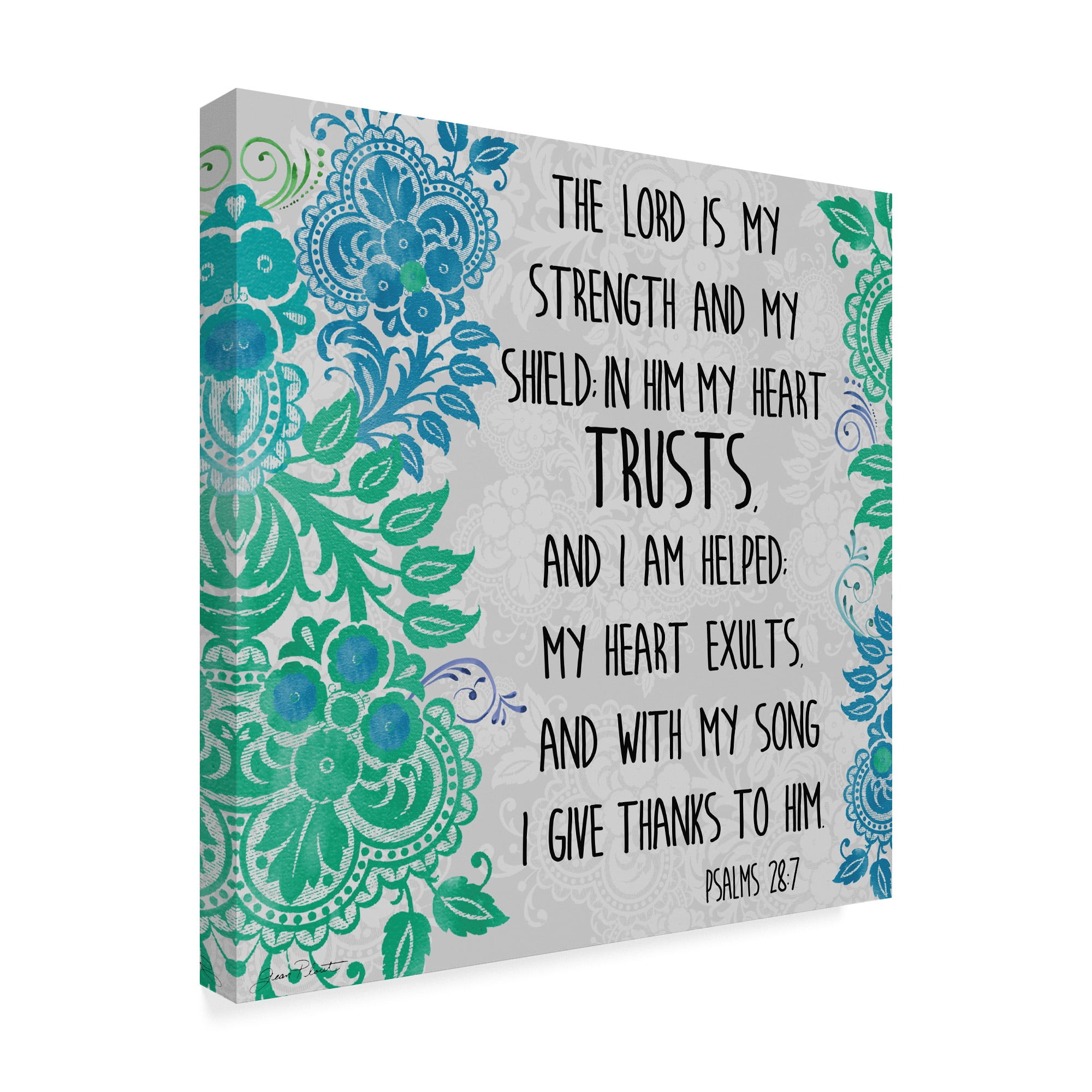 Trademark Fine Art 'Paisley Bible Verse 2' Canvas Art by Jean Plout