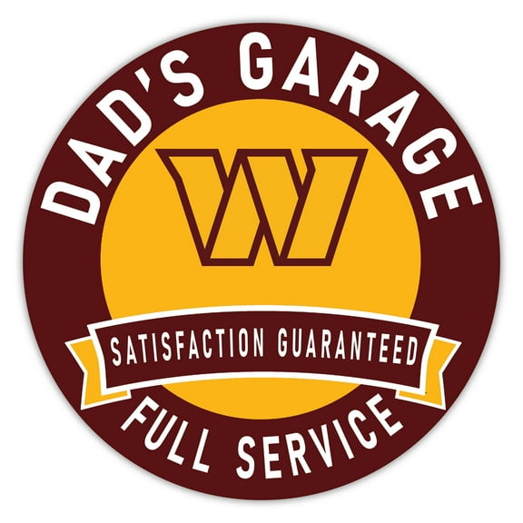 Washington Commanders 16" Dad's Garage Wood Sign