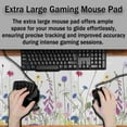 thumbnail image 3 of Desk Mouse Pad Flower Keyboard Mat, Mouse Pads Office Desk Pad, The Mousepad Non-Slip Rubber Base Waterproof with Stitched Edges, 35.4" X 15.7" for Work/Game/Office/Home Floral Nature Plant, 3 of 7