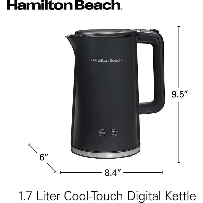 Hamilton Beach 41033 1.7 Liter Cool-Touch Digital Kettle; electric