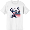 thumbnail image 3 of USA Volleyball Adult White Crew Neck Short Sleeve Tee-XS, 3 of 4