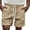 Khaki, variant on Chiccall Mens Sweat Shorts Casual Stretch Elastic Waist Textured Workout Gym Short Beach Running Shorts with Pocket