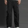 thumbnail image 2 of LEKWK Baggy Pants for Men Loose Fit Cargo Pants Techwear Style Wide Leg Trousers with Multi-Pockets Durable Fabric Streetwear Fashion Casual Outfits, 2 of 4