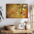 thumbnail image 3 of Elephant Stock Thinking Buddha Wall Art - Horizontal Canvas Wall Art - Living Room Wall Decor - People Canvas - Yellow And Brown Decor - 24" x 16", 3 of 8