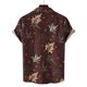 thumbnail image 5 of Camisa de manga corta de un solo pecho con botones informales para la playa para hombre Pompotops oipoqjl44335, 5 of 9
