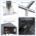 thumbnail image 5 of NETAJE 20'x20' Heavy Duty Portable Outdoor Garage Carport with Side-Opening Door, Roll-up Windows, Four-Hole Base for Car, Black, 5 of 8