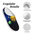 thumbnail image 5 of Fotbe Solar System Pattern Women's Fuzzy Curly Fur Memory Foam Loafer Slippers Indoor Outdoor Slippers Winter Home Shoes-42/43, 5 of 7