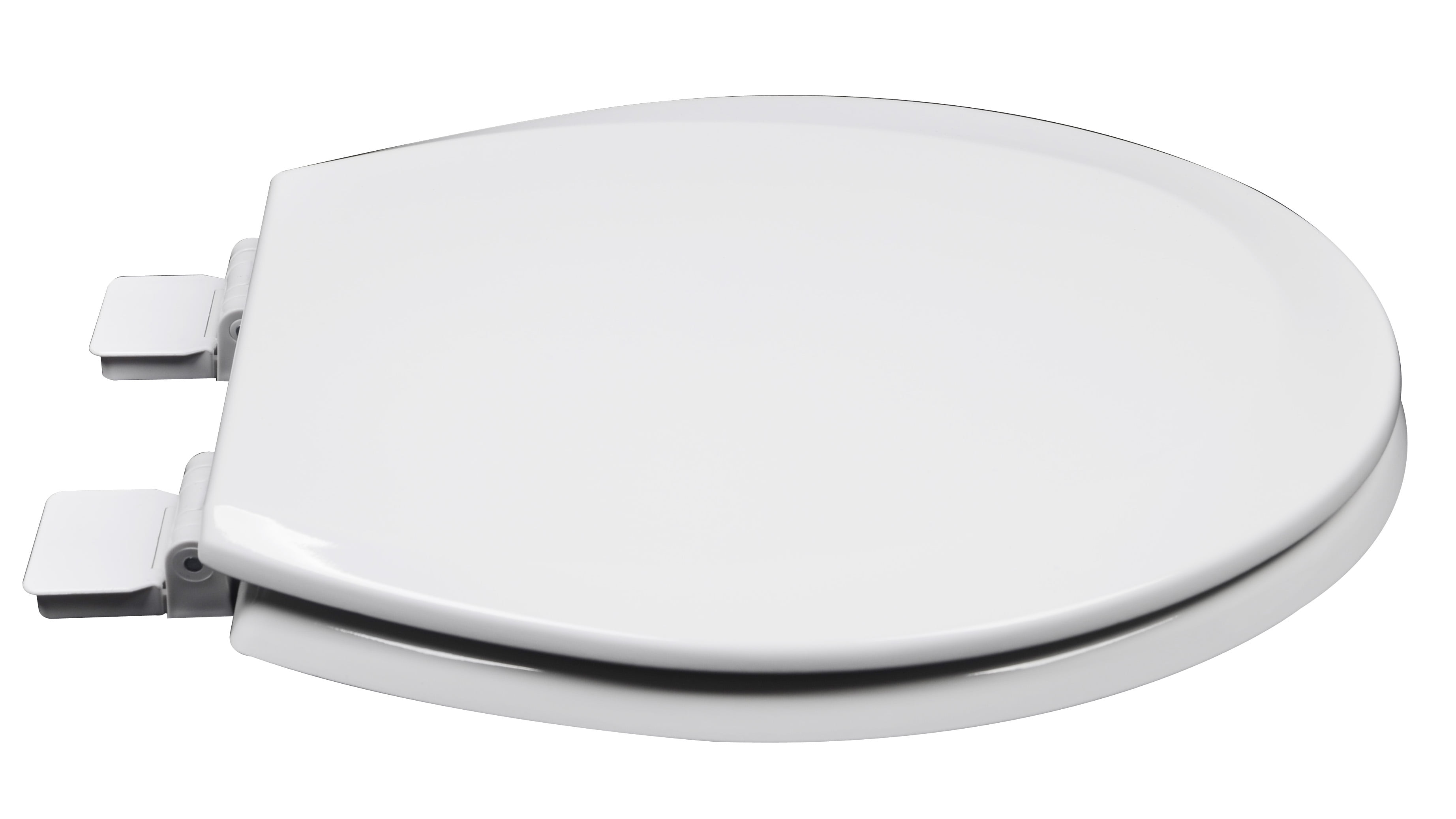 Plumbing Technologies 1F1R5-04 Premium Molded Round Wood Toilet Seat, Cotton White