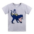 thumbnail image 2 of Boys Pajamas Shorts Set for Toddler Summer Clothes Dinosaur Sleepwear Cotton 2 Piece Kids T-Rex Pjs Size 6T, 2 of 7