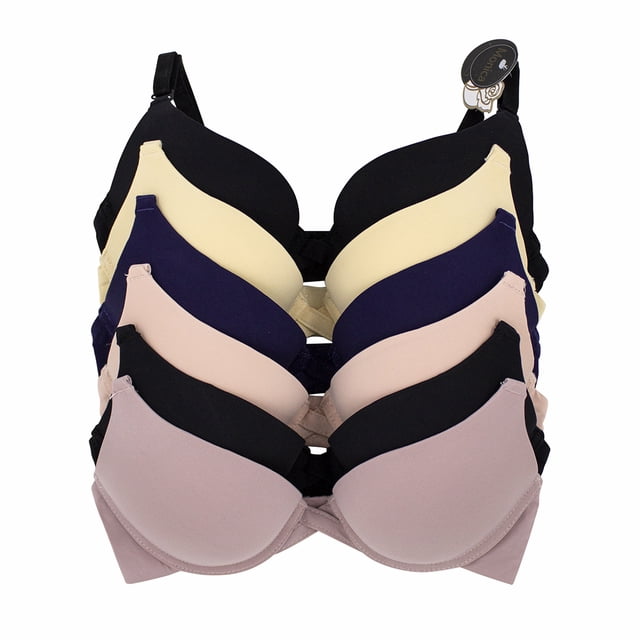 Paquete de Brasier Adda Lingerie Modelo Mónica, Doble push-up con varillas, Colores surtidos