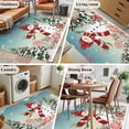 thumbnail image 5 of Area Rugs for Living Room Bedroom, Teal Snowman Christmas 4'x6' Rug Washable Carpet Runner Indoor Outdoor, Xmas Tree Coastal Snowflake Starfish Non Slip Accent Floor Mats Rug for Kitchen, Office, 5 of 8