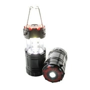 Collapsible Camping Lantern Flashlight COB LED Emergency Light - Magnetic Base, Flashlight, RED SOS & Emergency Light, Handle & Hanging Hook