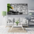 thumbnail image 4 of HFDF Zen Decor Canvas Wall Art for Living Room Black and White Wall Art Green Room Decor Stone Zen Artwork Picture Meditation Poster Wall Decor Office Yoga Spa Kitchen Decoration 24x20inch Framed, 4 of 6