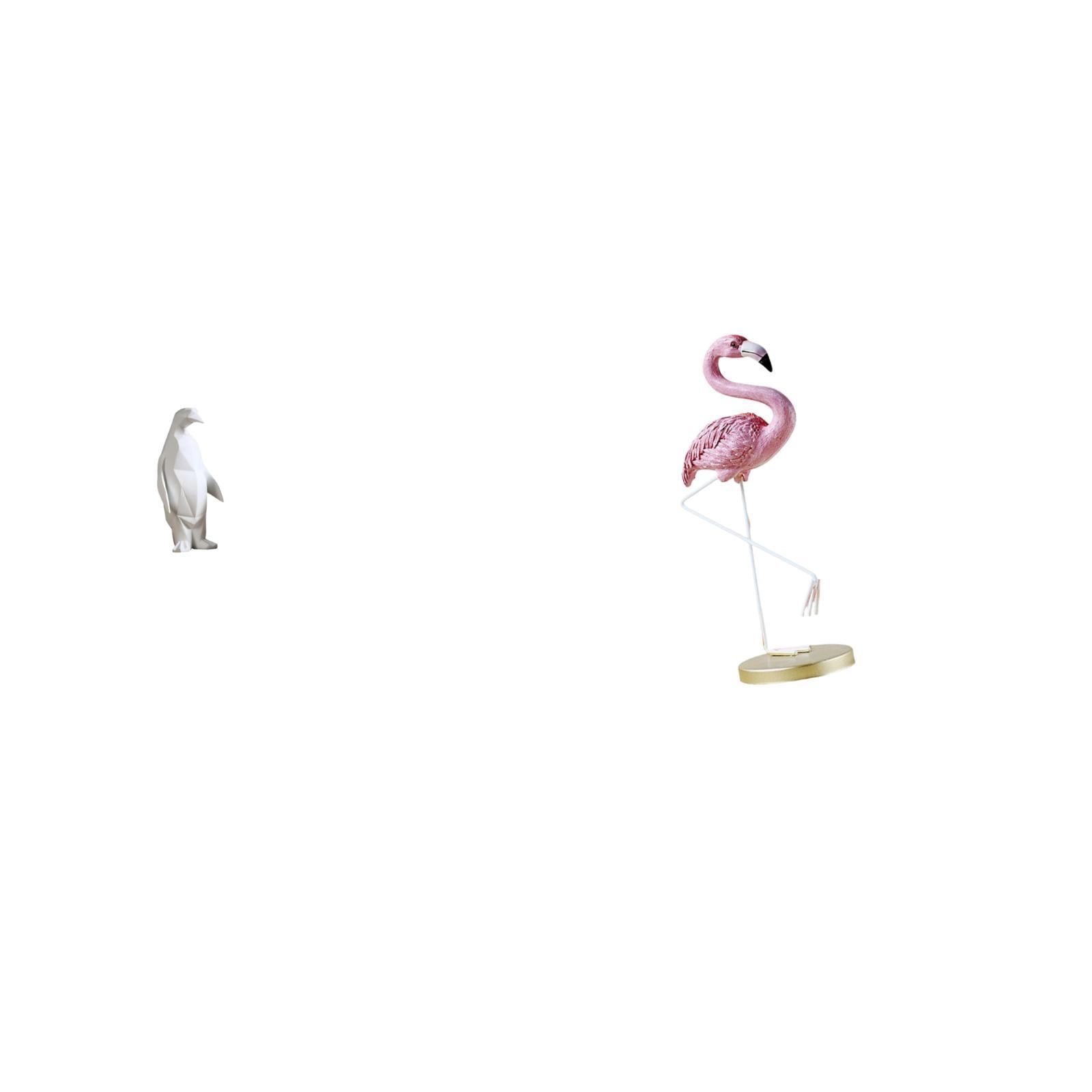 CarpNettore Penguin Flamingo Resin Animal Sculpture Collectable Figurine Decorative Ornament Statue for Housewarming Tabletop Bar Bedroom Office Garden Yard Pond Flowerbed Modern Art Home Decor