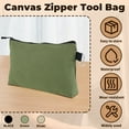 thumbnail image 4 of 3PCS Canvas Zipper Tool Bag 12 inch Waterproof Tool Pouches Multipurpose Utility Tool Bag with Carabiner Portable Small Tool Storage Pouch for Tools Cosmetics Stationary, 4 of 8