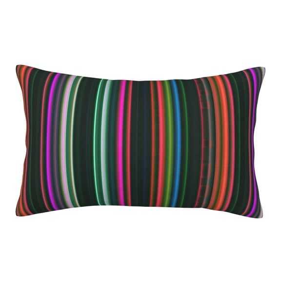 Naloa Colorful Stripes Pillowcase, Throw Pillowcase, Wrinkle-Free, Stain-Resistant with Hidden Zipper for Bedroom Sofa-14"x20"