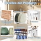 thumbnail image 4 of Escurridor de Trastes Acero Inoxidable, 2 Niveles Escurridor de Platos Con Soporte Vajilla, Estante de Vaso Y Tabla de Cortar, Secador de Trastes Para Platos, Vasos y Accesorios de Cocina (Blanco), 4 of 4