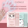 thumbnail image 3 of 2pcs=1 Pairs Cherry Blossom Nicotinamide pet Claw Hand Mask Moisturizing Hand, 3 of 5