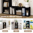 thumbnail image 2 of HOMLUX Luder 3-Tier Cube 31.5" Bookcase, Wood Storage Shelf, Small Bookshelf for Home Office & Bedroom, Black, 2 of 10