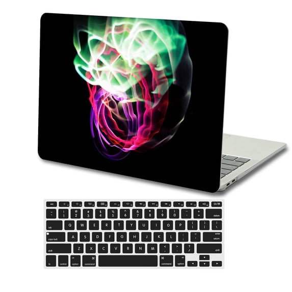 Hard Shell Case for 2018 - 2021 MacBook Air 13 inch + Black Keyboard Cover Model: A1932/A2179/A2337 m1 (Purple series 0511)