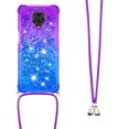 thumbnail image 3 of Funda para Xiaomi Redmi Note 9S/Redmi Note 9 PRO Brillantina Líquida Divertida Reluciente y con Cristales en Movimiento Cuerpo Cruzado con Cordón Ajustable, 3 of 5